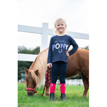 Polo a maniche lunghe per bambini Aymee HKM Blu scuro