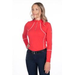 Maglietta funzionale da donna Aruba a maniche lunghe HKM Rosso Maglietta funzionale da donna Aruba a maniche lunghe HKM Rosso