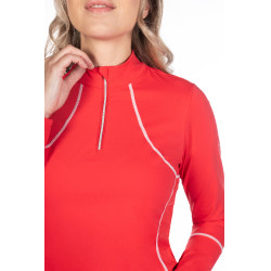 Maglietta funzionale da donna Aruba a maniche lunghe HKM Rosso Maglietta funzionale da donna Aruba a maniche lunghe HKM Rosso