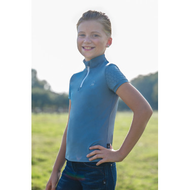 T-shirt funzionale per bambini Aymee HKM Blu grigio