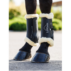 Ghette da dressage in montone LeMieux Motionflex Nero / naturale