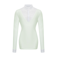 Polo da concorso Eva LeMieux Young Rider a maniche lunghe Pistacchio