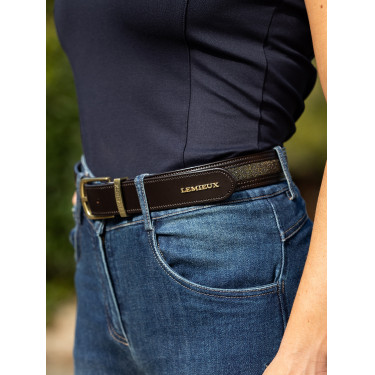 Cintura LeMieux Crystal Insert Marrone