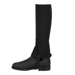 Mini-chaps in tessuto sintetico Amara Umbria Equitazione Nero