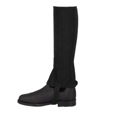 Mini-chaps in tessuto sintetico Amara Umbria Equitazione Nero