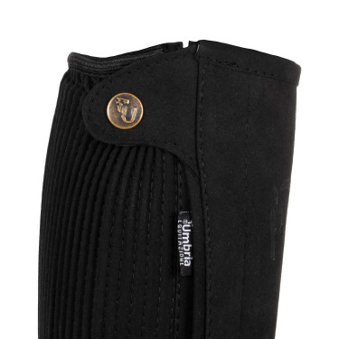 Mini-chaps in tessuto sintetico Amara Umbria Equitazione Nero