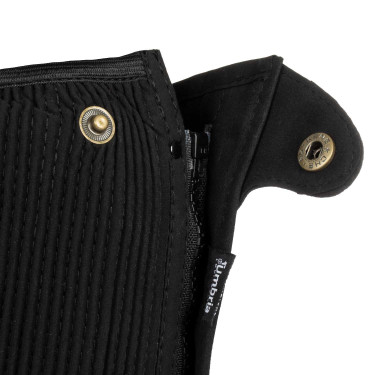 Mini-chaps in tessuto sintetico Amara Umbria Equitazione Nero