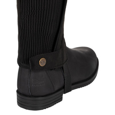 Mini-chaps in tessuto sintetico Amara Umbria Equitazione Nero