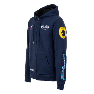 Felpa con Cappuccio Unisex Multilogo Pool's Marina Blu marino