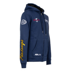 Felpa con Cappuccio Unisex Multilogo Pool's Marina Blu marino