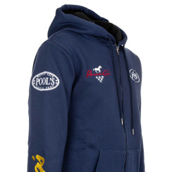 Felpa con Cappuccio Unisex Multilogo Pool's Marina Blu marino