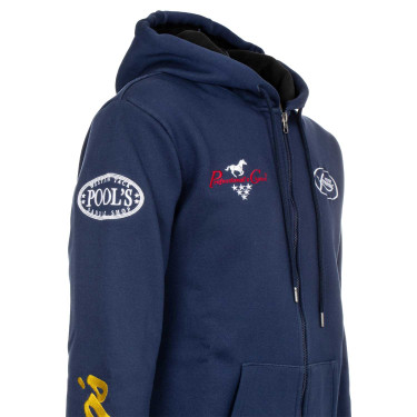 Felpa con Cappuccio Unisex Multilogo Pool's Marina Blu marino