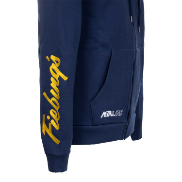 Felpa con Cappuccio Unisex Multilogo Pool's Marina Blu marino