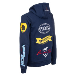 Felpa con Cappuccio Unisex Multilogo Pool's Marina Blu marino