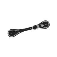 Lacci per Speroni Western con Borchie in Pelle Pool's Nero
