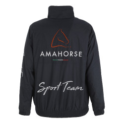 Bomber Invernale Amahors Sport Team con Fodera in Pile Umbria Equitazione Marina Blu marino