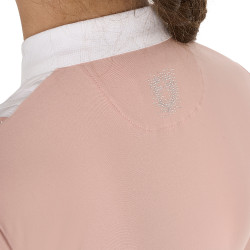 Polo da concorso per ragazza con strass Equestro Cammeo rosa Polo da concorso per ragazza con strass Equestro Cammeo rosa