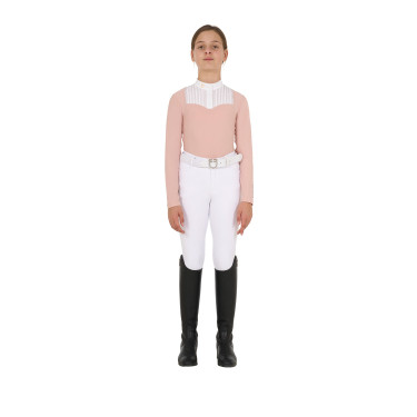 Polo da concorso per ragazza con strass Equestro Polo da concorso per ragazza con strass Equestro