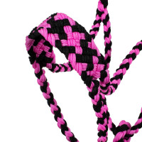 Gevlochten Nylon Halster Pool's Nero / rosa Gevlochten Nylon Halster Pool's Nero / rosa