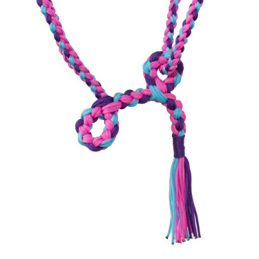 Gevlochten Nylon Halster Pool's Rosa / azzurro / viola Multicolore