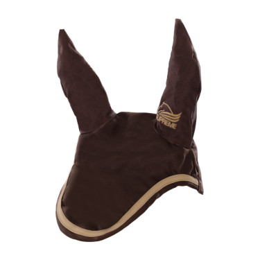 Cuffia per Pony in Cotone con Piping a Contrasto Supreme Marrone / beige