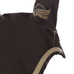 Cuffia per Pony in Cotone con Piping a Contrasto Supreme Marrone / beige