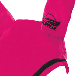 Cuffia per Pony in Cotone con Piping a Contrasto Supreme Fucsia / nero Rosa Cuffia per Pony in Cotone con Piping a Contrasto Supreme Fucsia / nero Rosa