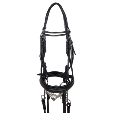 Briglia da Dressage Doppia con Frontalino Tondo Supreme
