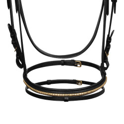 Briglia Inglese con Clincher e Redini in Gomma Supreme Nero Briglia Inglese con Clincher e Redini in Gomma Supreme Nero