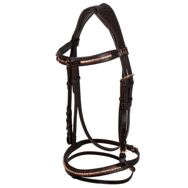 Briglia Inglese con Decorazione del Morso Rose Gold Supreme