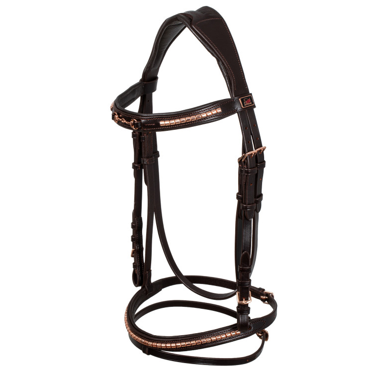 Briglia Inglese con Decorazione del Morso Rose Gold Supreme