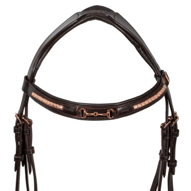 Briglia Inglese con Decorazione del Morso Rose Gold Supreme Briglia Inglese con Decorazione del Morso Rose Gold Supreme