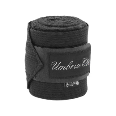 Fasce da Lavoro in Pile ed Elastico in confezione da 4 Umbria Equitazione Nero
