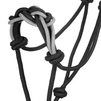 Capestro con Corda Intrecciata sul Naso Pool's Nero / grigio Capestro con Corda Intrecciata sul Naso Pool's Nero / grigio