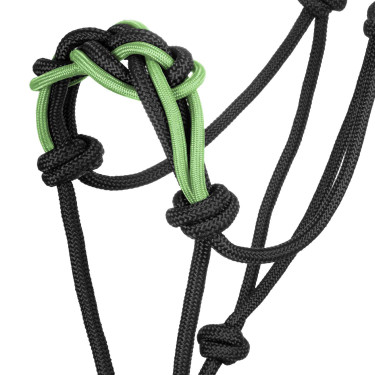 Capestro con Corda Intrecciata sul Naso Pool's Nero / limone