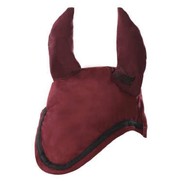Cuffia Antimosche in Cotone Supreme Bordeaux / nero
