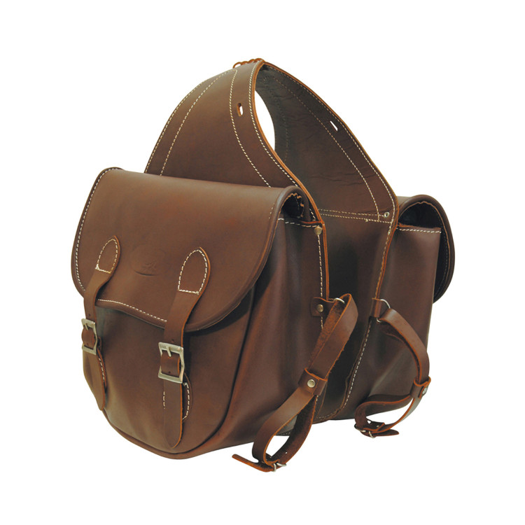 Borsa da sella Lakota Deluxe in cuoio con 2 tasche Pool's