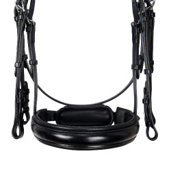 Briglia Evolution in Pelle senza Redini Doppie Equestro Nero