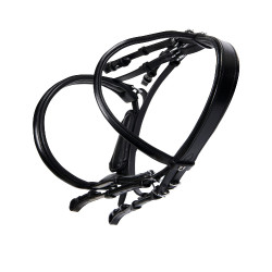 Briglia Evolution in Pelle senza Redini Doppie Equestro Nero