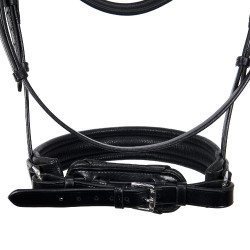 Briglia Evolution in Pelle senza Redini Doppie Equestro Nero