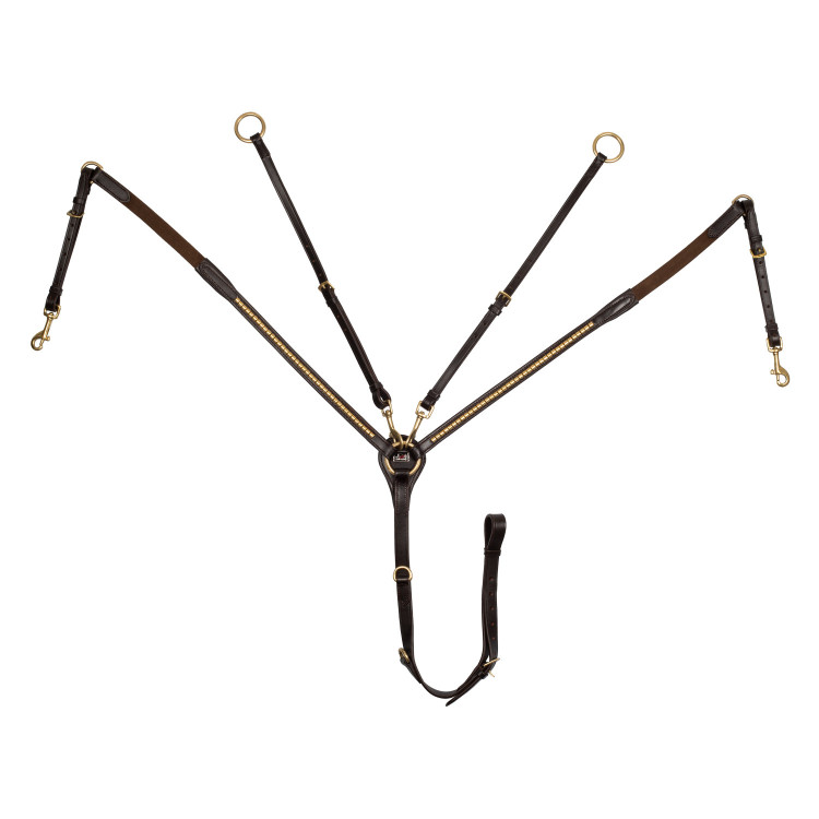 Pettorale in cuoio con borchie in ottone Supreme