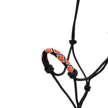 Capestro in Corda Annodata con Decorazioni Navajo Pool's Nero