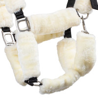 Capestro in nylon con fodera in lana sintetica Supreme Nero / crema Capestro in nylon con fodera in lana sintetica Supreme Nero / crema