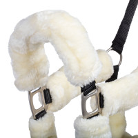 Capestro in nylon con fodera in lana sintetica Supreme Nero / crema Capestro in nylon con fodera in lana sintetica Supreme Nero / crema