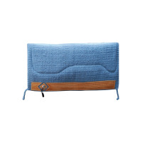 Tappeto da sella Western Show in alpaca con incisione Barbwire Pool's Blu baby