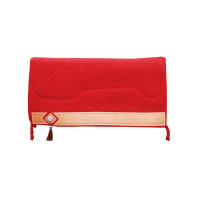Tappeto da sella Western Show in alpaca con incisione Barbwire Pool's Rosso