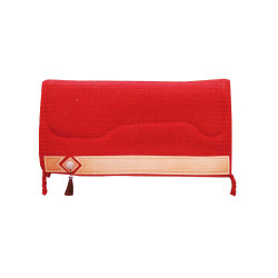 Tappeto da sella Western Show in alpaca con incisione Barbwire Pool's Rosso