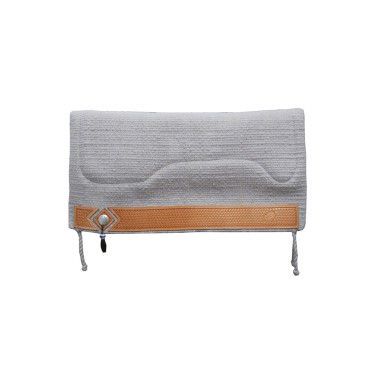 Tappeto da sella Western Show in alpaca con incisione Barbwire Pool's Tan Grigio