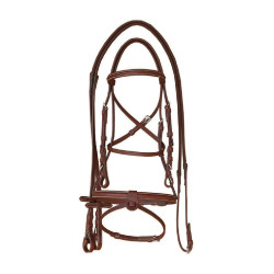 Briglia Supreme con Cuciture a Contrasto e Redini Supreme Marrone