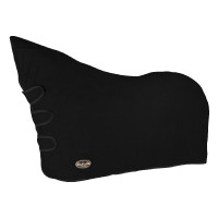 Coperta in pile antipilling con collo Yukon+ Umbria Equitazione Nero